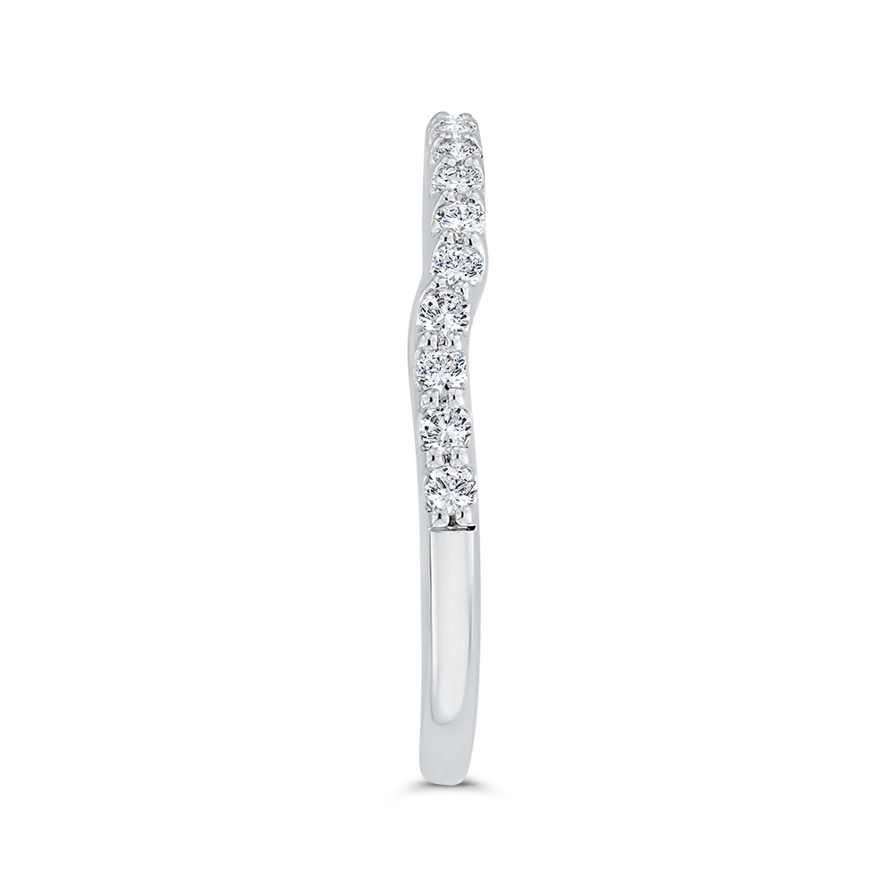 Diamond Half-Eternity Wedding Band in 14K White Gold