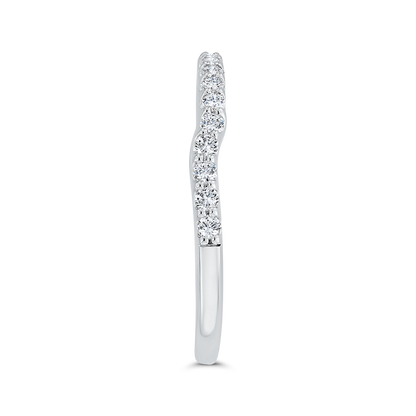 Diamond Half-Eternity Wedding Band in 14K White Gold