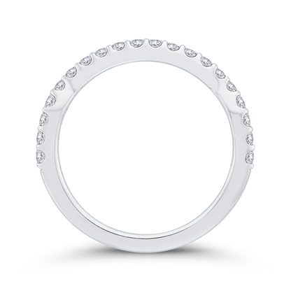 Diamond Half-Eternity Wedding Band in 14K White Gold