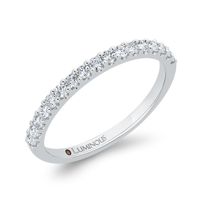 Diamond Half-Eternity Wedding Band in 14K White Gold