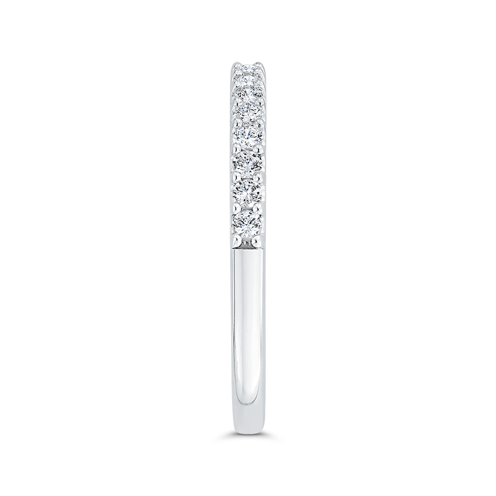 Diamond Half-Eternity Wedding Band in 14K White Gold