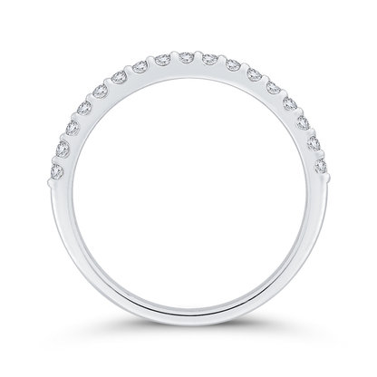 Diamond Half-Eternity Wedding Band in 14K White Gold