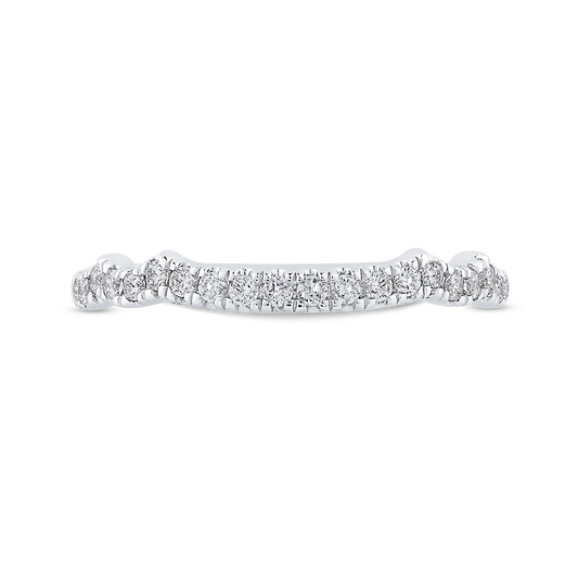 Diamond Half-Eternity Wedding Band in 14K White Gold