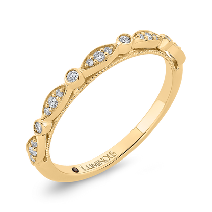 Round Diamond Half-Eternity Wedding Band in 14K Yellow Gold