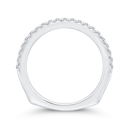 Diamond Half-Eternity Wedding Band in 14K White Gold
