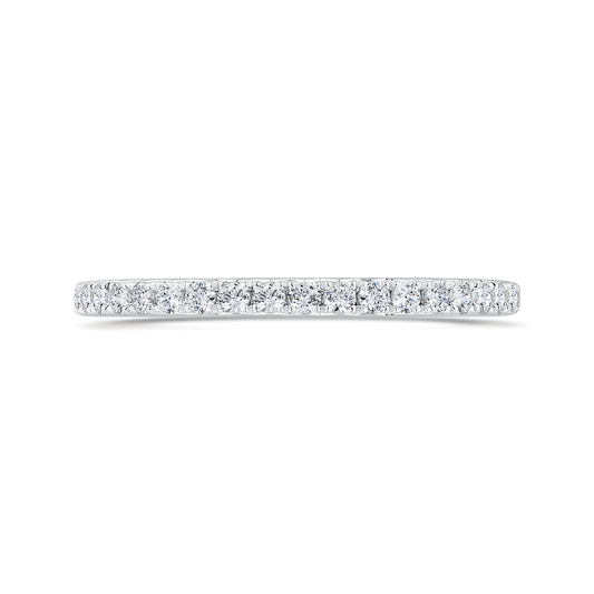 Diamond Half-Eternity Wedding Band in 14K White Gold