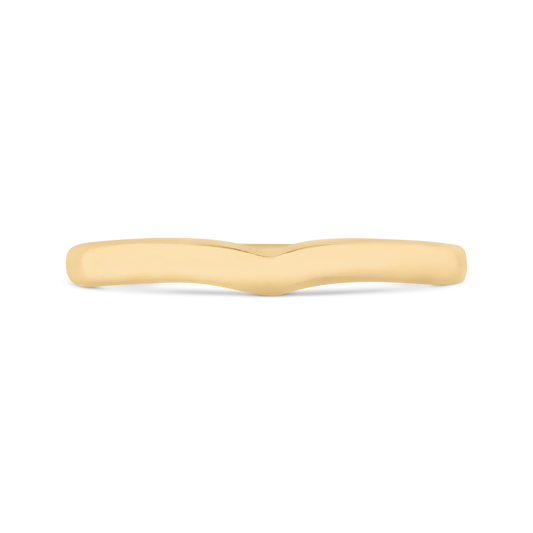Euro Shank Plain Wedding Band in 14K Yellow Gold