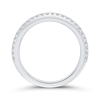 Diamond Half-Eternity Wedding Band in 14K White Gold