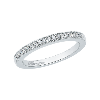 Round Diamond Wedding Band in 14K White Gold