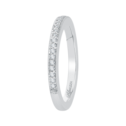 Round Diamond Wedding Band in 14K White Gold