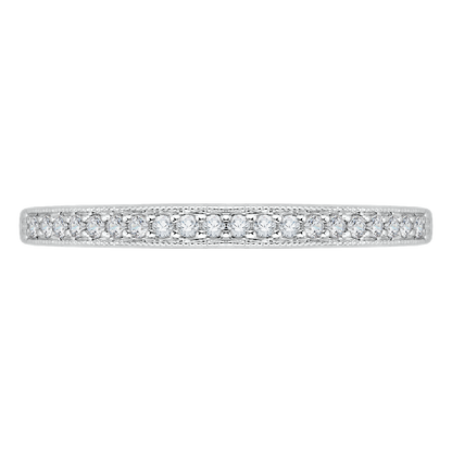 Round Diamond Wedding Band in 14K White Gold