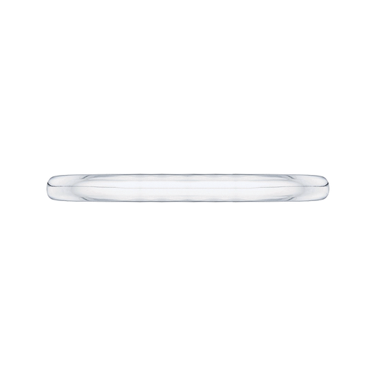 14K White Gold Plain Wedding Band
