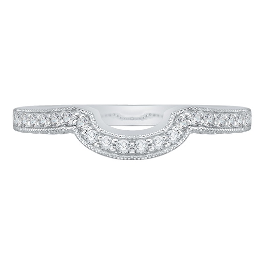 Round Diamond Wedding Band in 14K White Gold