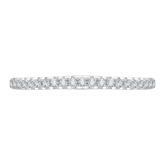Round Diamond Wedding Band In 14K White Gold