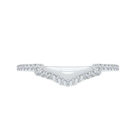 Round Diamond Wedding Band in 14K White Gold