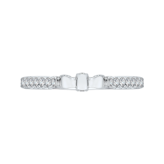 Round Diamond Wedding Band in 14K White Gold