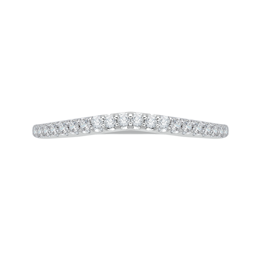 Round Diamond Wedding Band in 14K White Gold