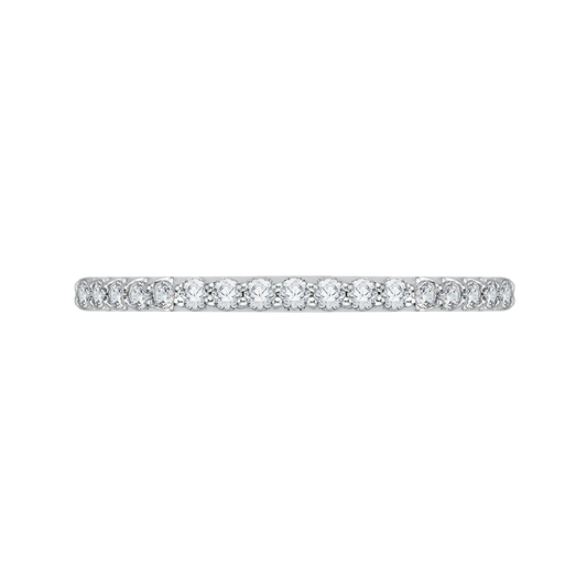 Diamond Half-Eternity Wedding Band in 14K White Gold