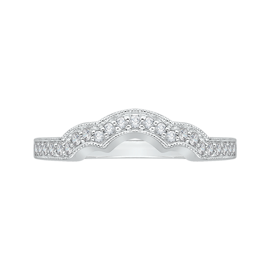 Round Diamond Wedding Band in 14K White Gold