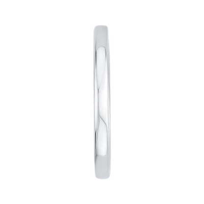Plain Wedding Band in 14K White Gold