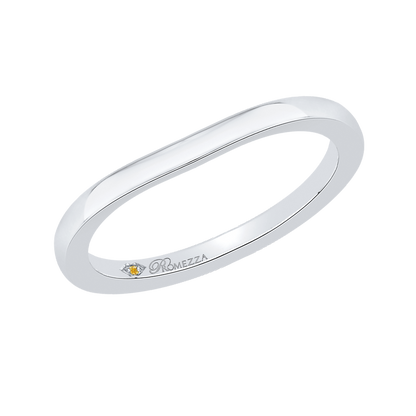 Plain Wedding Band in 14K White Gold