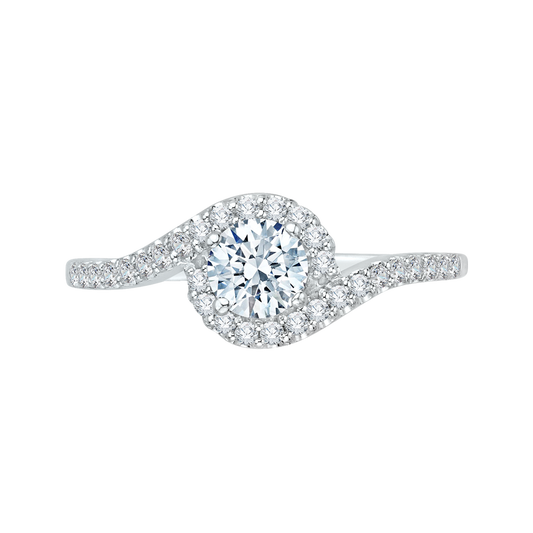 Diamond Promise Engagement Ring in 14K White Gold