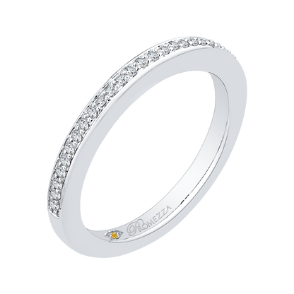 Round Diamond Wedding Band in 14K White Gold