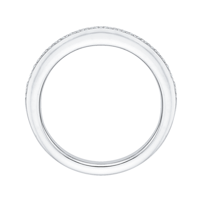 Round Diamond Wedding Band in 14K White Gold