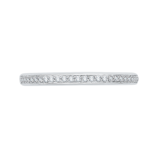 Round Diamond Wedding Band in 14K White Gold