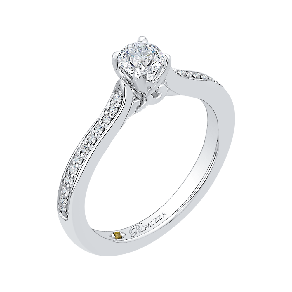 Diamond Engagement Ring in 14K White Gold