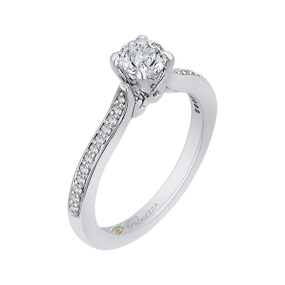 Diamond Engagement Ring in 14K White Gold