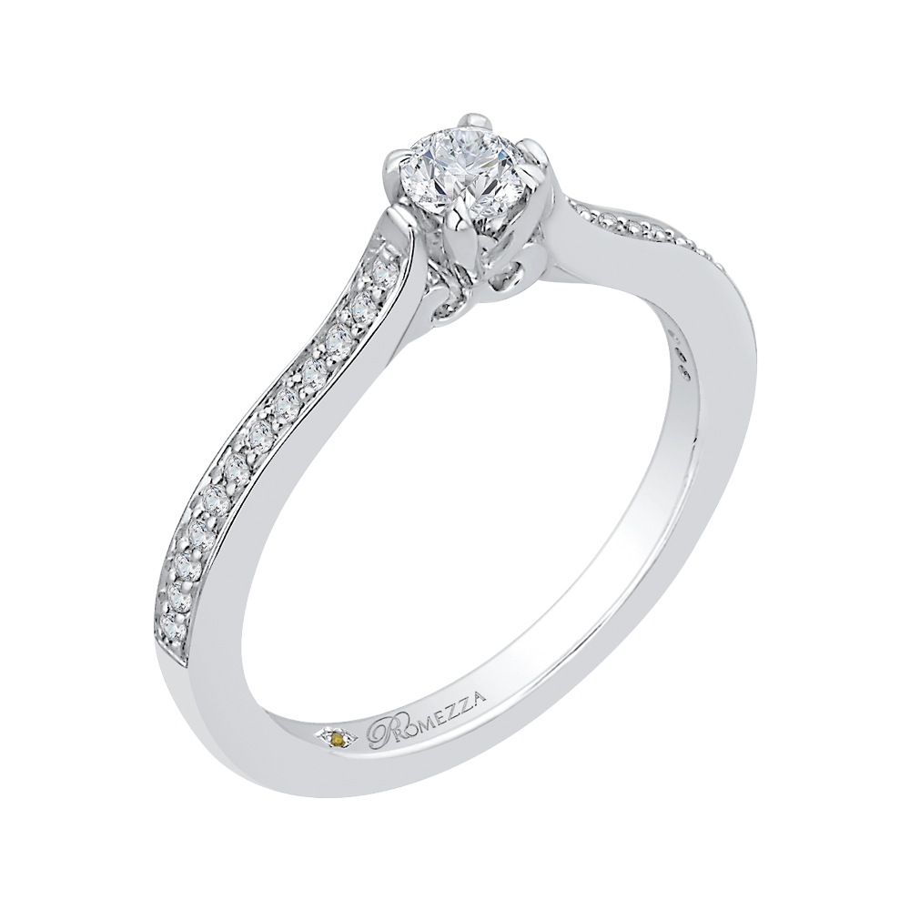 Diamond Engagement Ring in 14K White Gold