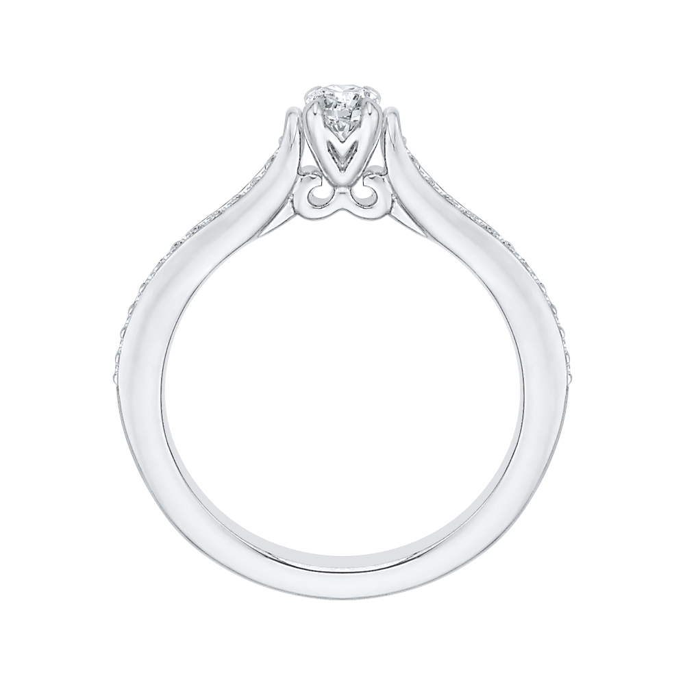 Diamond Engagement Ring in 14K White Gold