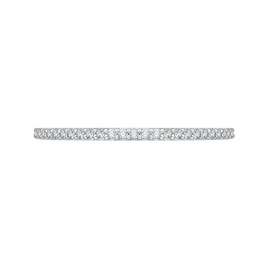 Round Diamond Wedding Band in 14K White Gold