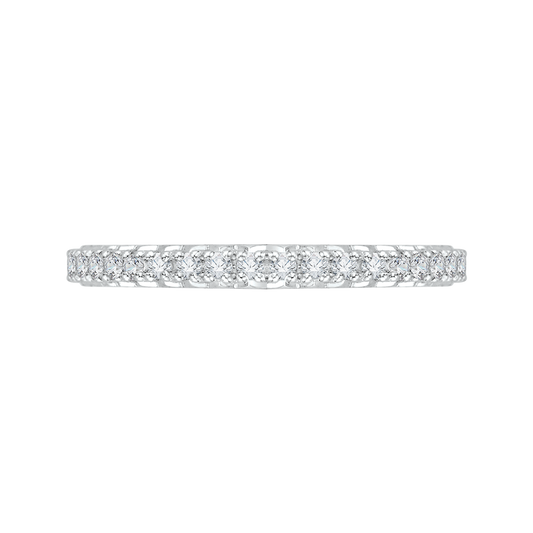 14K White Gold Round Diamond Wedding Band