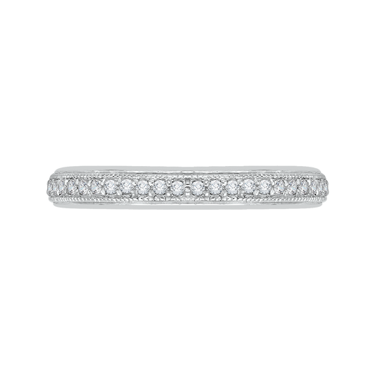Diamond Half-Eternity Wedding Band in 14K White Gold