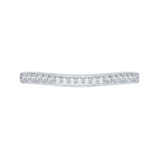 Round Diamond Wedding Band in 14K White Gold