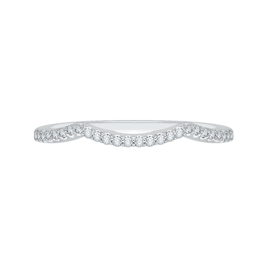 14K White Gold Round Diamond Wedding Band