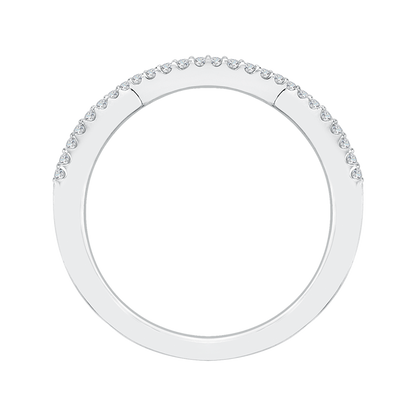 14K White Gold Round Diamond Wedding Band