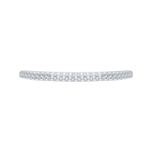 14K White Gold Diamond Half-Eternity Wedding Band