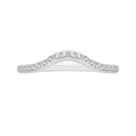 Round Diamond Wedding Band in 14K White Gold