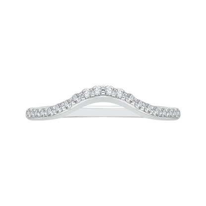 Round Diamond Wedding Band in 14K White Gold