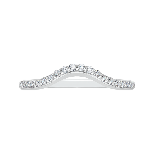 Round Diamond Wedding Band in 14K White Gold
