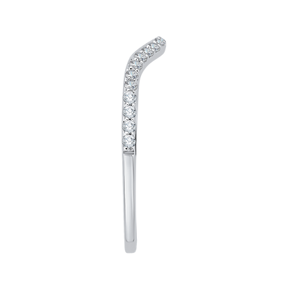 Round Diamond Wedding Band in 14K White Gold