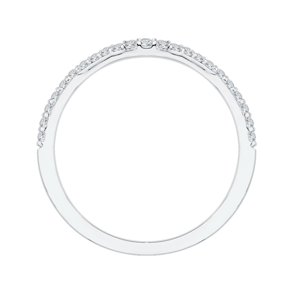 Round Diamond Wedding Band in 14K White Gold