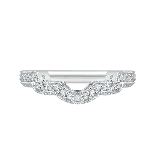 Round Diamond Wedding Band in 14K White Gold