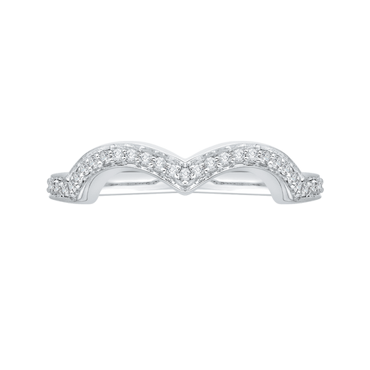 Round Diamond Wedding Band in 14K White Gold