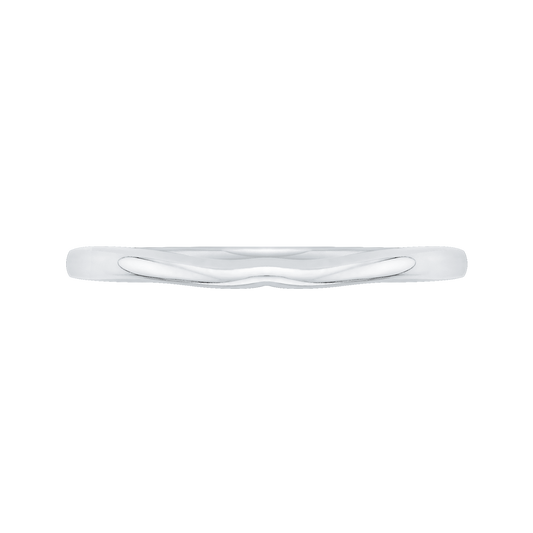 14K White Gold Plain Wedding Band