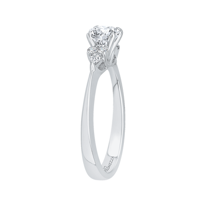 Round Diamond Engagement Ring in 14K White Gold