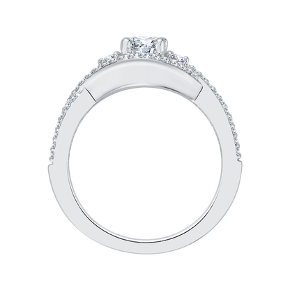 Diamond Engagement Ring Set in 14K White Gold